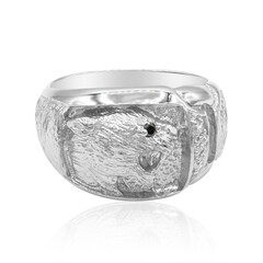 Anello in argento con Diamante Nero