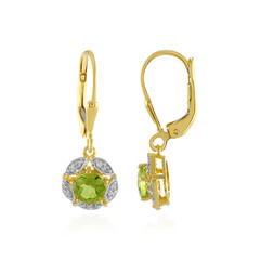 Orecchini in argento con Diopside Russo