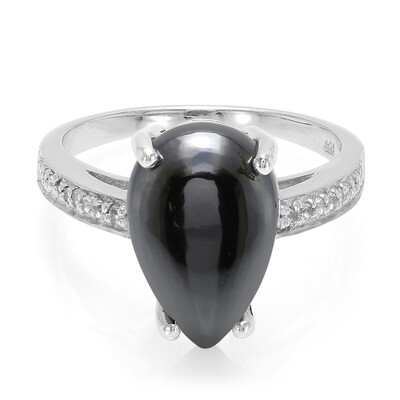 Anello in argento con Ematite Nera