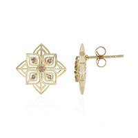 Orecchini in oro con Diamante Champagne I2 (Ornaments by de Melo)