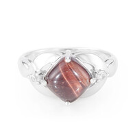 Anello in argento con Occhio di Tigre Rosso