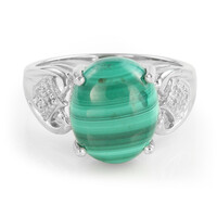 Anello in argento con Malachite