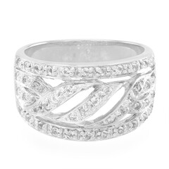 Anello in argento con Topazio Bianco