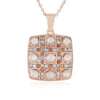 Collana in argento con Pietra di Luna Bianca (KM by Juwelo)