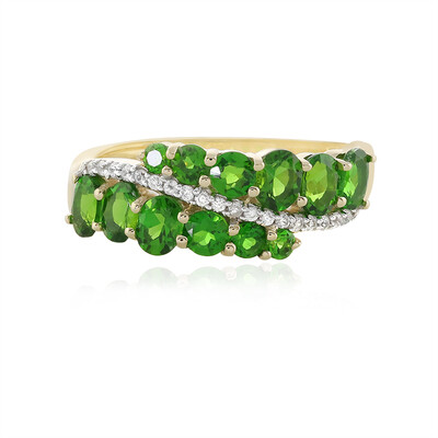 Anello in oro con Diopside Russo (La Revelle)