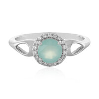 Anello in argento con Calcedonio Acqua