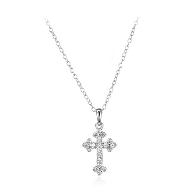 Collana in argento con Topazio Bianco