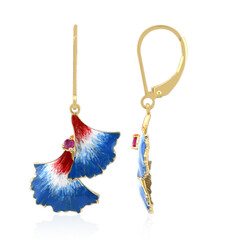 Orecchini in argento con Rubino (TPC)