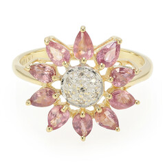 Anello in oro con Zaffiro Padparadscha (non riscaldato) (AMAYANI)