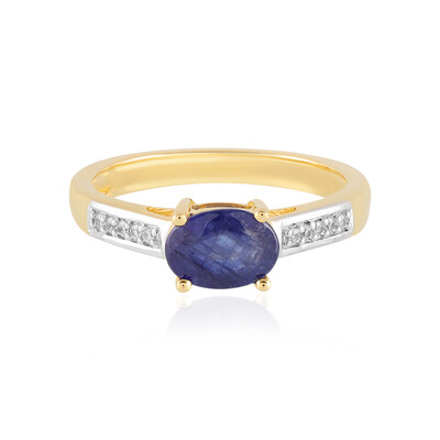 Anello in argento con Zaffiro Blu del Madagascar