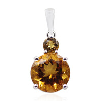 Ciondolo in argento con Scapolite Cognac