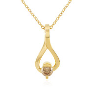 Collana in argento con Diamante Cioccolato I1