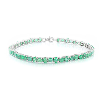 Bracciale in argento con Smeraldo Zambia