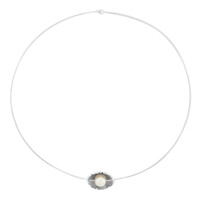 Collana girocollo in argento con Perla di Acqua Dolce