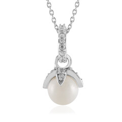 Collana in argento con Perla d'Acqua Dolce Color Crema