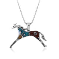 Collana in argento con Diaspro Rosso  (Desert Chic)