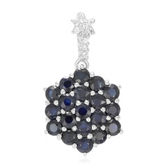 Ciondolo in argento con Zaffiro Blu