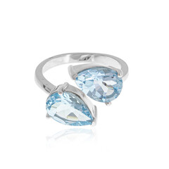 Anello in argento con Topazio Blu Cielo