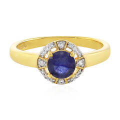 Anello in argento con Zaffiro Blu del Madagascar