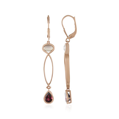 Orecchini in argento con Rodolite (KM by Juwelo)