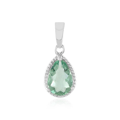 Ciondolo in argento con Fluorite Petrolio del Belgio