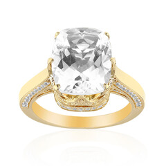 Anello in argento con Topazio Bianco