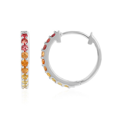 Orecchini in argento con Zaffiro Arancione