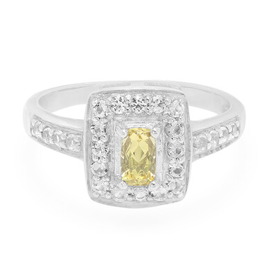 Anello in argento con Berillo Giallo