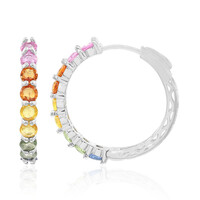Orecchini in argento con Zaffiro Rosa