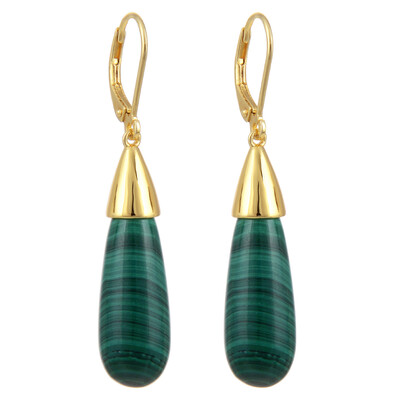 Orecchini in argento con Malachite