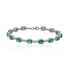 Bracciale in argento con Smeraldo Zambia