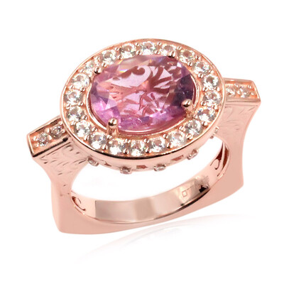 Anello in argento con Fluorite Rosa (Dallas Prince Designs)