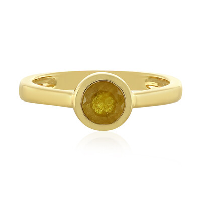 Anello in argento con Zaffiro Giallo del Madagascar