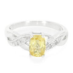 Anello in argento con Apatite Gialla