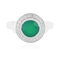 Anello in argento con Onice Verde