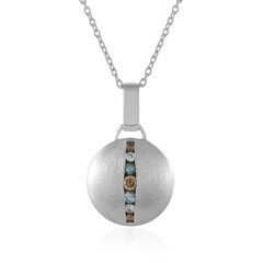Collana in argento con Diamante Champagne I2 (KM by Juwelo)