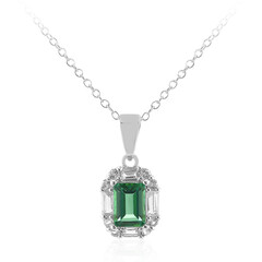 Collana in argento con Topazio Verde Farfalla