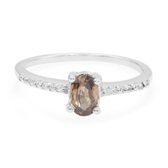 Anello in argento con Zircone Cannella