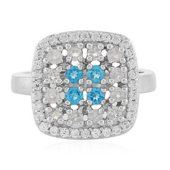 Anello in argento con Apatite Blu Neon