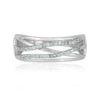 Anello in argento con Topazio Blu Svizzero
