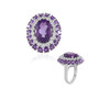 Anello in argento con Ametista Zambiana