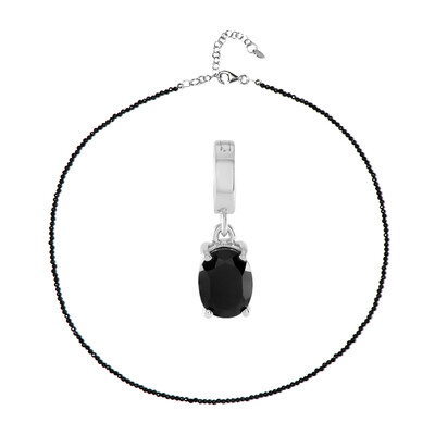 Parure in argento con Spinello Nero