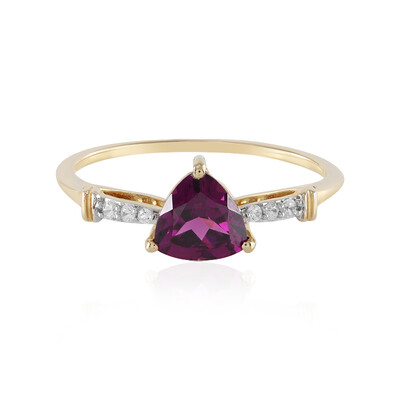 Anello in oro con Granato Magenta