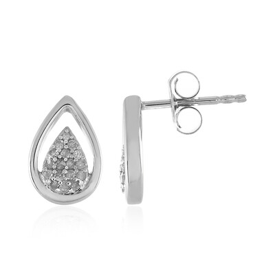 Orecchini in argento con Diamante I4 (J)