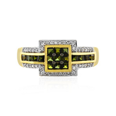 Anello in argento con Tormalina Verde