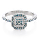 Anello placcato in platino con Diamante Fancy