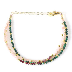 Bracciale in argento con Granato Mozambico (Riya)