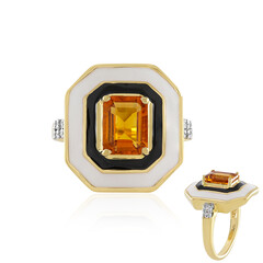 Anello in argento con Citrino Madeira