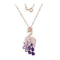 Collana in argento con Ametista Zambiana