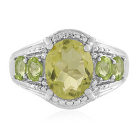 Anello in argento con Quarzo Limone